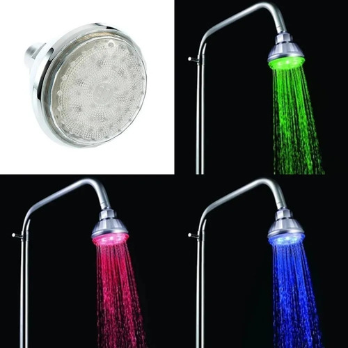 Imagen 4 de 9 de Cabeza Ducha De Spray Siete Colores Regadera Con Luz Led