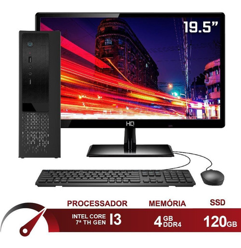 Pc Cpu Completo Intel I3 7100 4gb Ssd 120gb Skill Speedup