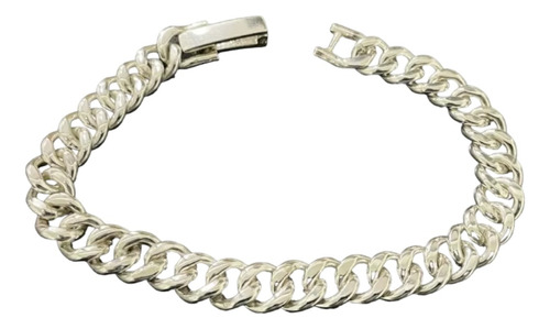 Pulsera De Plata 925 Hombre Groumet Cerrada Cierre Cajón