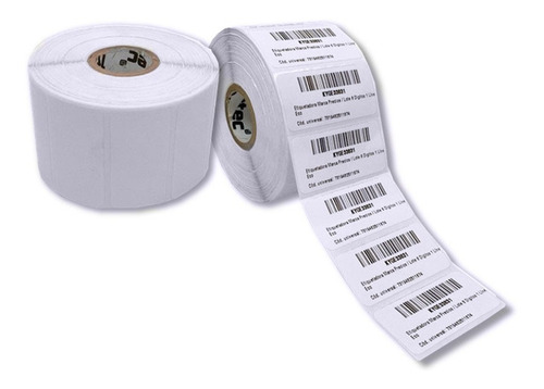 Imagen 1 de 9 de 60 Rollos Etiqueta Térmica 2x1 (51x25 Mm) Full 1000 Pzs C/u