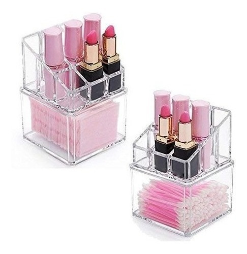 Organizador Cosmeticos Maquillaje Makeup 2 Niveles 9 + 6 Com