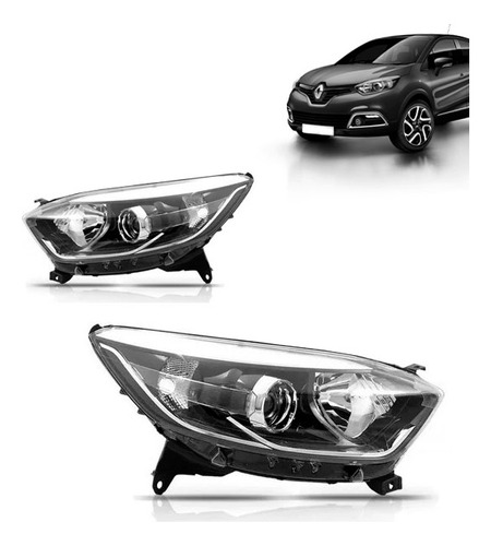 Par Farol Captur 2017 18 19 20 21 Elétrico Friso Cromado