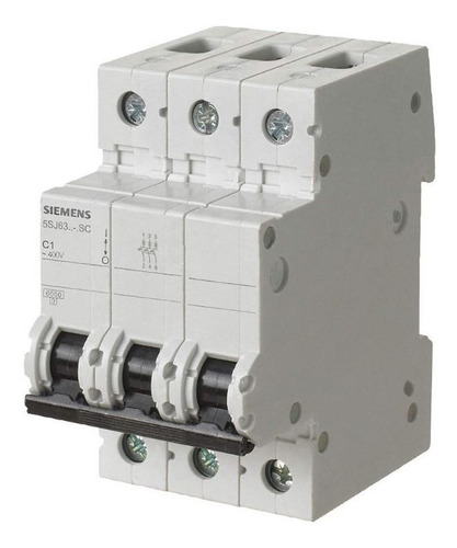 Interruptor Termomagnético Para Riel Din 3 Polo 13 A Siemens