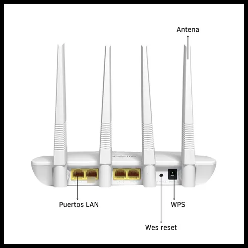 Router Wifi 4 Antenas 300 Mbps Internet 2.4 Ghz Wpa Wpa2 Col
