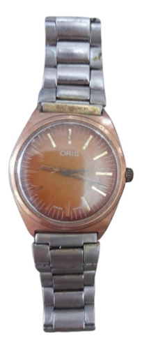 Reloj Oris Antiguo De Cuerda, Enchapado En Oro. Pulso Seiko