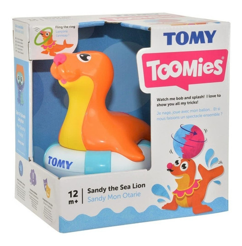 Imagen 2 de 6 de Juguete Para Baño Bebe Leon Marino Balanceo Agua Tomy 92123