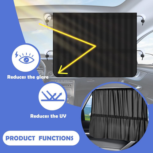 2 Cortinas Para Ventana De Coche, Cortinas Elásticas Para Pr