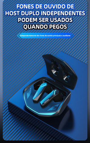 Fone De Ouvido Bluetooth Lenovo Gm2 Pro Gamer Bluetooth 5.3