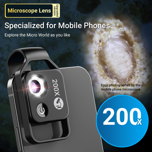 . Microscopio Portátil 200x Universal Con 6 Luces Led,