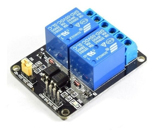 Imagen 2 de 6 de Modulo Rele 2 Canales Optoacoplado 5v Electronica Arduino