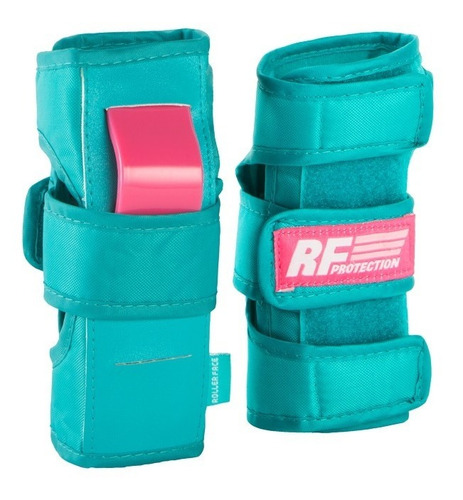 Set De Protección Y Casco Rollerface Rosa/azul