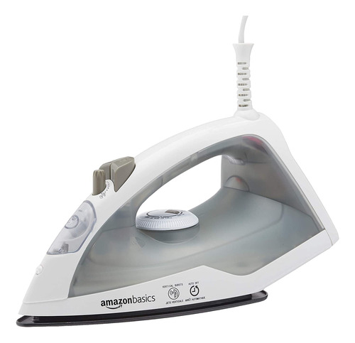 Amazon Basics Teflon Soleplate Steam Iron, 1200 Vatios, Gris