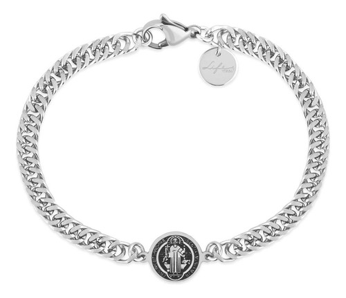 Pulseira Life Masculina Aço Comprimento 19.5 Cm Cor Prateado