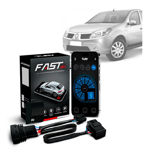 Módulo Acelerador Pedal Fast Com App Sandero 2010 2011 12 13