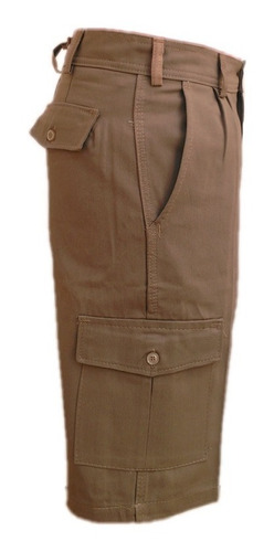 Bermuda De Trabajo Gabardina 8 Oz Beige Azul Verde Negro