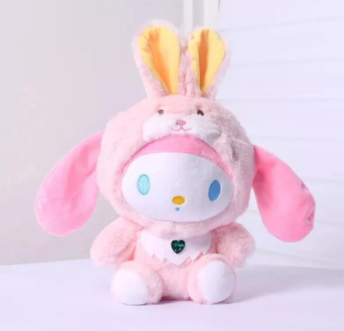 Peluche Kuromi Sanrio Violeta Conejo 25x15 En Bolsa Regalo