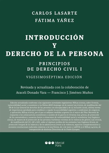 Libro Principios De Derecho Civil. Tomo I. Introducción Y D