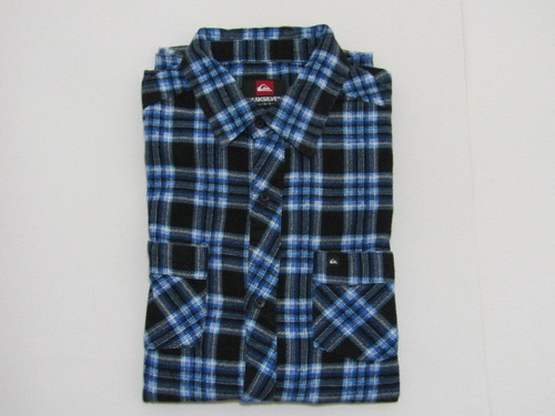 Camisa Quiksilver De Franela A Cuadros Azul , Talla L , 