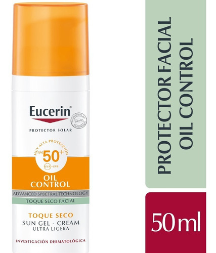 Eucerin Sun Oil Control Protector solar facial Toque Seco FPS 50 x 50 ml
