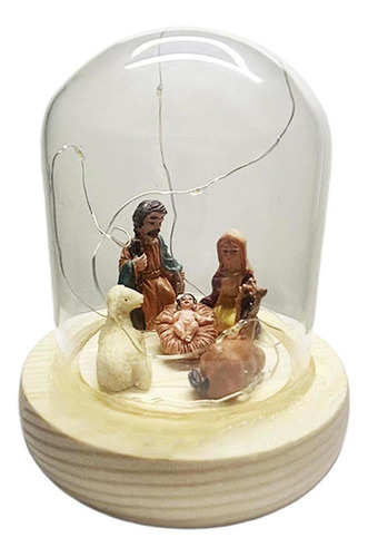 Belén Con Luces Led Nacimiento De Jesús Pesebre Miniaturas