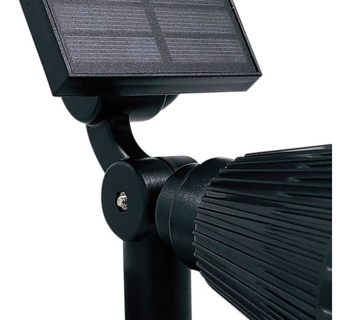 Lampara Solar Estaca Aplique Parque Jardín Exterior 7 Led Color Negro