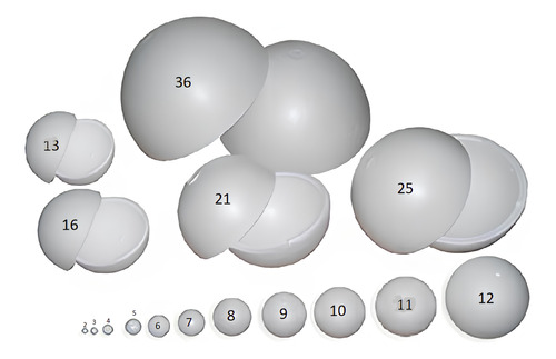 Esferas De Telgopor Nº 12 Macizas X 5 Unidades