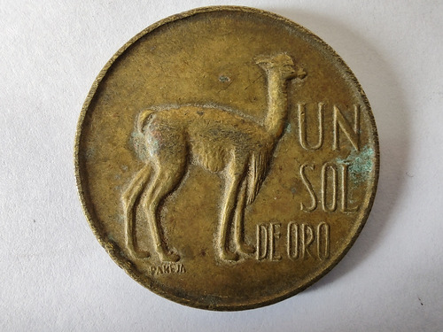 Moneda Perú 1 Sol De Oro 1967 Llama(x1442