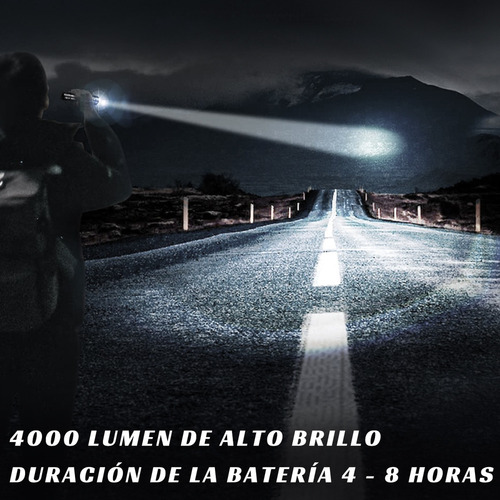 2pzas Linternas Recargables Led Lampara Tactica Camping