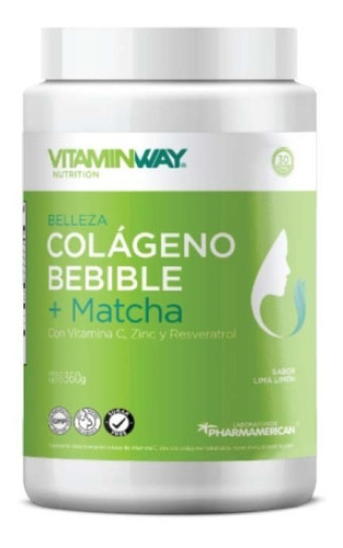 X3 Colágeno Bebible + Matcha, Vitaminac X 360gr Vitamin Way