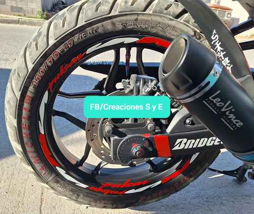 Calcomanias Stikers Pulsar Bajaj Reflejante Para Rin 17
