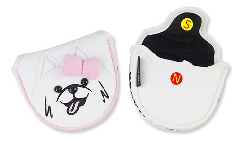 M Estuche De Cuero Para Putter De Golf, Semicírculo Rosa