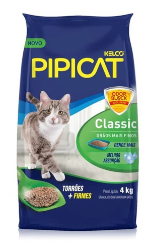 Arena Aglomerante Pipicat Classic Más 4 Kg 