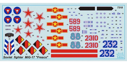 Avion Caza Sovietico Mig 17 Fresco 1/72 Zvezda 7318 Maqueta