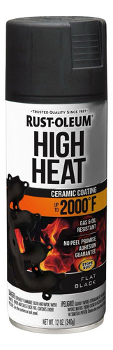 Kit 6x Spray Preto Fosco Alta Temperatura 1093 Oc Rust Oleum