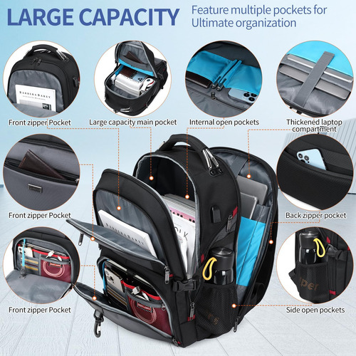 Duslang Mochila De Viaje Para Computadora Portátil De 50 Lit
