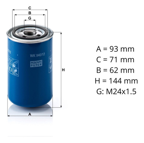 Filtro De Combustivel Wk940/12 - Consulta Aplicação