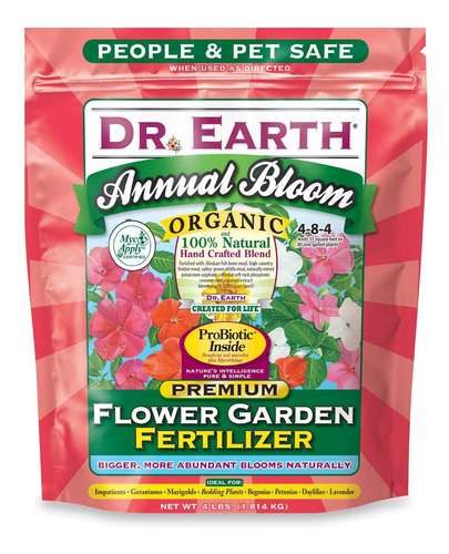 Earth 705p Fertilizante Orgánico De 6 Flores Para Jardín En 
