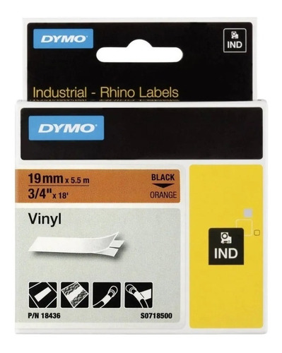 Cintas Industriales Rhino De Vinil 19mmx5.5m Dymo Original