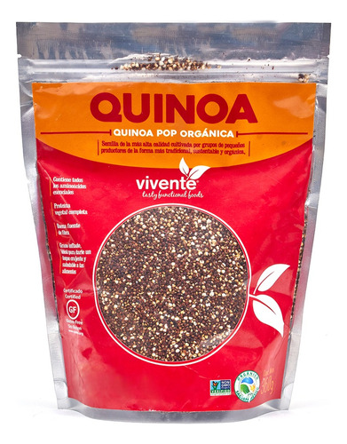 Semillas De Quinoa Pop Orgánicas Vivente 360 G