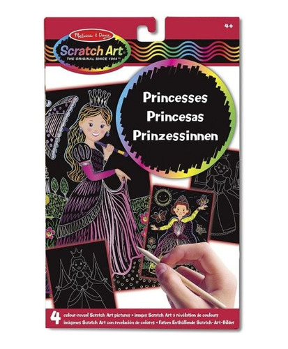 Hojas Scratch Art Con Revelación De Colores: Princesas