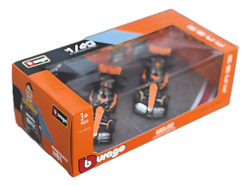 2 Pack Mclaren Mcl60 F1 2023 1:43 Bburago Piastri Norris Color Naranja