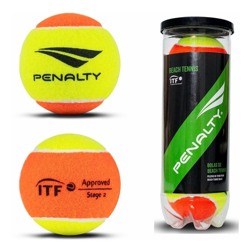 Kit 9 Bolas Beach Tennis Penalty Original Com Nf