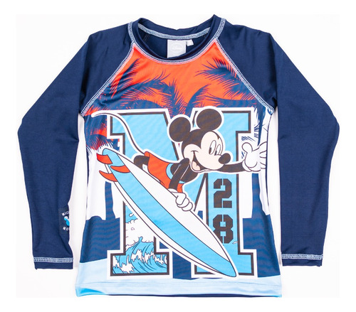 Remera Uv Mickey Mouse Niño Protección Solar 50+ Disney ®