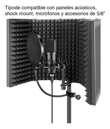 Atril Micrófono Hyperx Quadcast Solocast 180 Cms Tripode