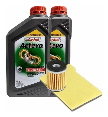 Kit Service Filtro Aceite Aire + 20w50 Mineral Yamaha Xtz250