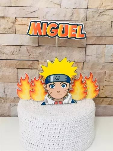 Topo Topper De Bolo Personalizado Aniversário Naruto