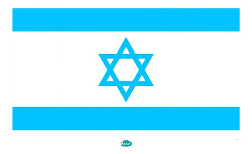 Vinilo Decorativo Israel Judaísmo Hebreo Bandera 60x80cm