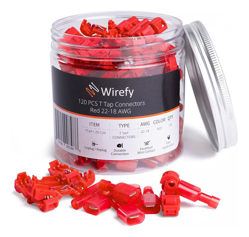 Conectores De Cable Wirefy T Tap De 120 Piezas, Cable De Emp