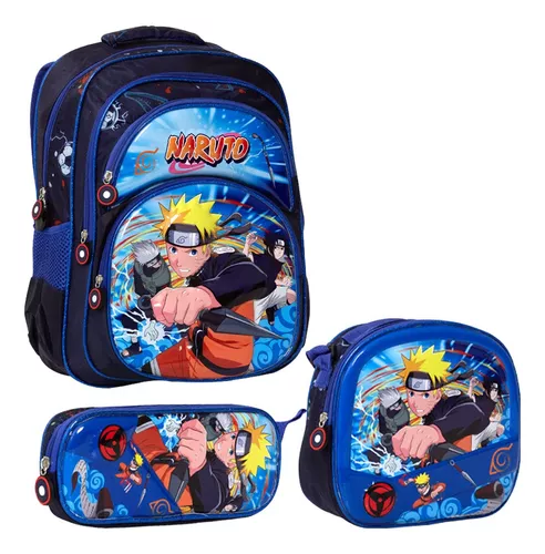 Mochila Escolar Infanto- Juvenil Naruto Uzumaki Anime Desenho em