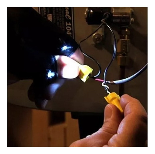 Guantes De Pesca Impermeables Con Linterna Led, Luz Nocturna